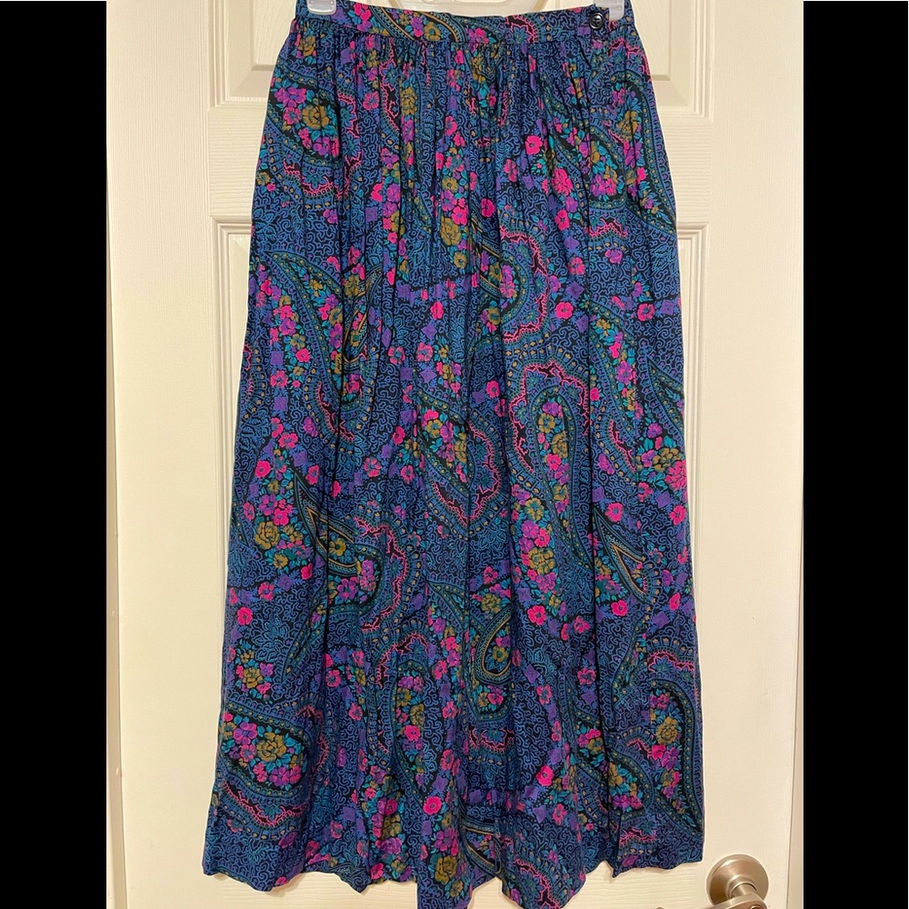 Vintage Paisley Maxi Skirt